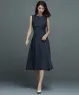 Đầm xòe sát nách dáng dài màu Xám đậm