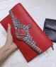 Clutch Khóa F Đính Đá màu Đỏ