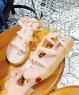 Sandal  xỏ ngón dây quai ngang màu Hồng