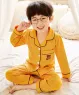 Set bộ pijama bé trai bé gái thêu họa tiết gấu màu Vàng