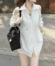 Set bộ quần short áo sơ mi khoét vai màu Trắng
