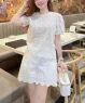 Set bộ suông họa tiết thêu hoa cao cấp màu Trắng