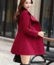 Áo khoác dạ dáng ngắn 6 nút túi xéo màu Đỏ sẩm
