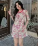 Bộ short thun cotton họa tiết hoạt hình gấu màu Hồng