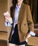 Áo Vest Blazer Dài Tay Hai Nút Túi Kiểu màu Vàng đất