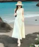 Set áo ghi lê chân váy dáng dài xinh xắn màu Trắng